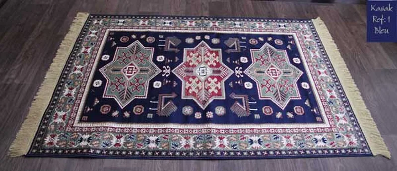 Tapis SORAYA Kasak Bleu Motif 1